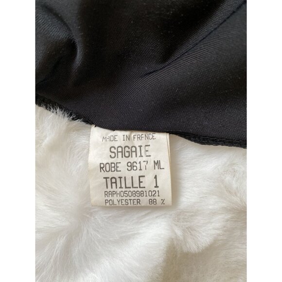 Vintage SAGAIE Paris Black Velvet Dress - Picture 5 of 9